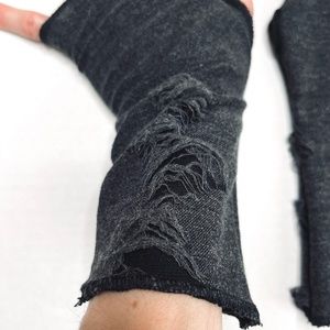 ❤️3/$30 SALE! Gray Mummy Bandage Gloves Short Arm Warmers Cyber Goth Costume